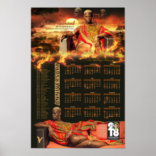 Antron-Reshaud Gedenk-Kalender 2018 Poster