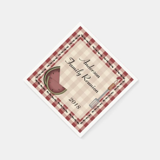Ants and Watermelon Picnic Napkins Serviette (Ecke)