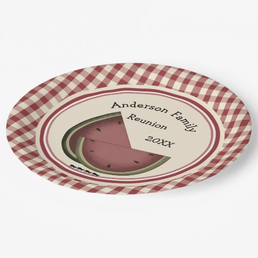 Ants and Watermelon Picnic Pappteller (Schrägansicht)