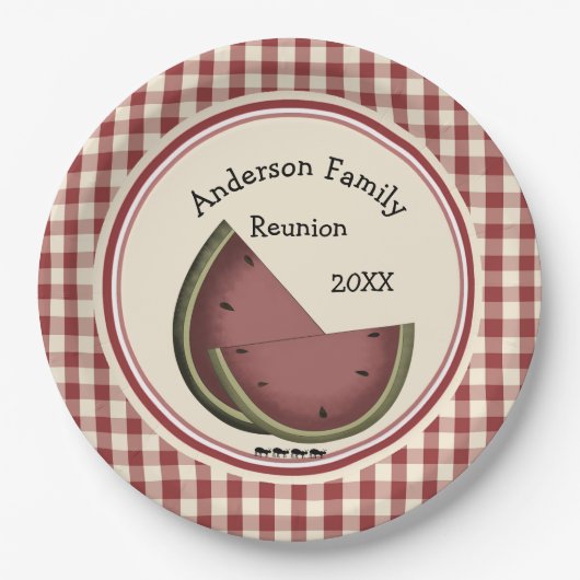 Ants and Watermelon Picnic Pappteller (Vorderseite)