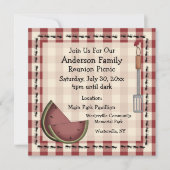 Ants and Watermelon Sommer Picknick Einladung (Vorderseite)