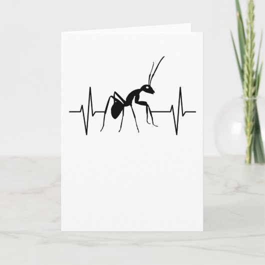 Ants Ant Behaltend Insekt Heartbeat Line Gift Karte (Vorderseite)
