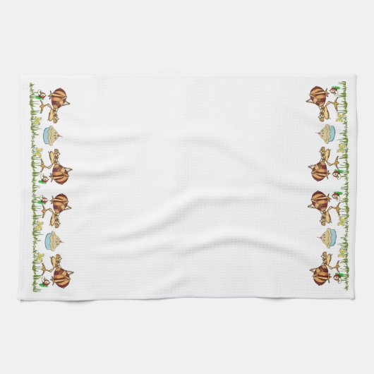 Ants Apple Pie Grass Floral Küche Handtuch (Horizontal)