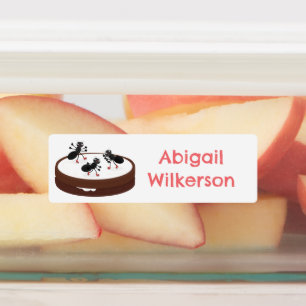 Ants Eis Skaten auf Cookie Cartoon personalisiert Etiketten
