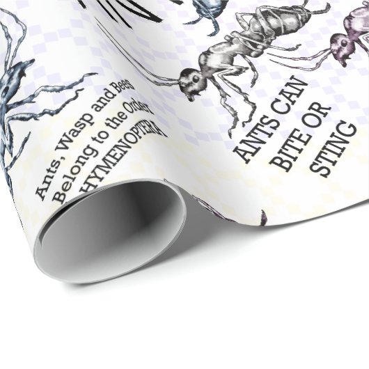 Ants Insects Bugs Geschenkpapier (Rolleneckpunkt)