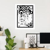 Ants & Kreise - Schwarz & Weiß Poster (Heimbüro)