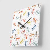 Ants Quadratische Wanduhr (Winkel)