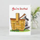 Ants Raiding Picnic Basket Sie sind eingeladen Einladung (Stehend Vorderseite)