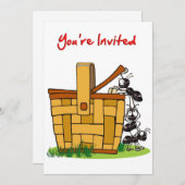 Ants Raiding Picnic Basket Sie sind eingeladen Einladung (Vorne/Hinten)