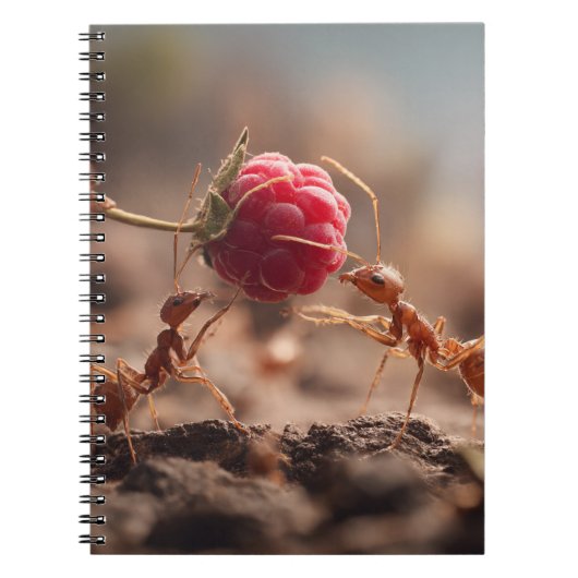Ants Raspberry-Teamwork-Notebook Notizblock (Vorderseite)