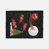 Ants Santa Sleigh Flying Funny Magical Christmas T Fleecedecke (Vorderseite (Horizontal))