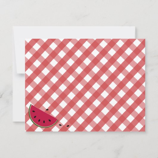 Ant's Watermleon Picnic Einladung (Rückseite)