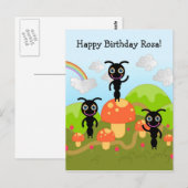 Ants wave Happy Birthday Postkarte (Vorne/Hinten)