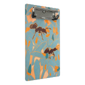 Ants with Blue flowers Autralian Flora Mini Klemmbrett (Schrägansicht)