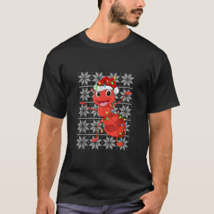 Ants Xmas Lights Santa Ugly Sweater Style Ants Chr T-Shirt