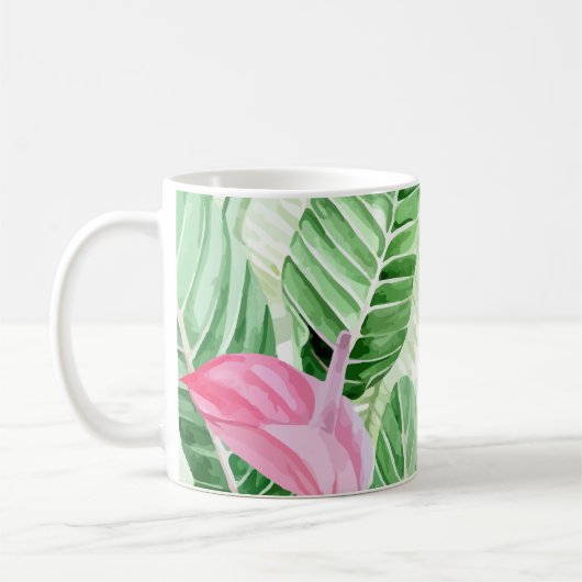 Anturio Rosa Planta Tropical Kaffeetasse (Links)