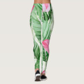 Anturio Rosa Planta Tropical Leggings (Rückseite)