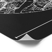 Antwerp City Map Poster Charcoal Minimal European  (Ecke)