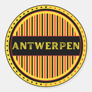 Antwerp City Pride Emblem – Belgische Identität Runder Aufkleber