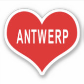 ANTWERP Rote Liebe Herz Vinyl Sticker (Vorderseite)