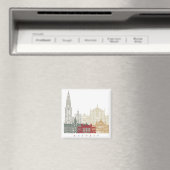 Antwerp skyline poster magnet (In Situ (Geschirrspüler))