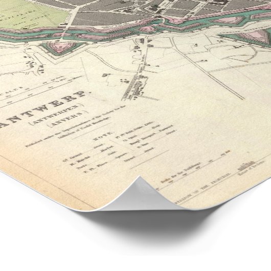 Antwerpen Antwerpen Anvers Poster (Ecke)