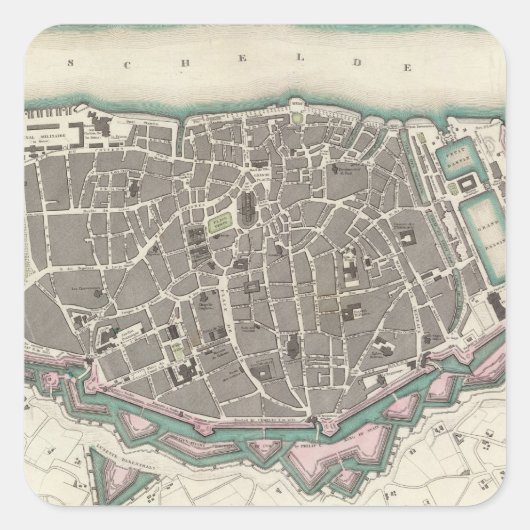 Antwerpen Antwerpen Anvers Quadratischer Aufkleber (Vorderseite)