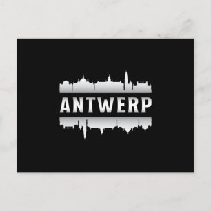 Antwerpen Belgien City Skyline Cityscape Funny Gif Postkarte
