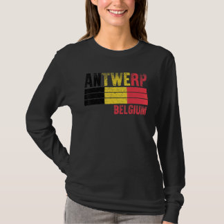 Antwerpen Belgien Flagge Belgier Männer Frauen Kin T-Shirt