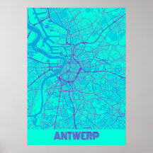 Antwerpen - Belgien Galaxy City Map