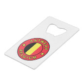 Antwerpen Belgien Geldbeutel Flaschenöffner (Vorderseite Schrägansicht)