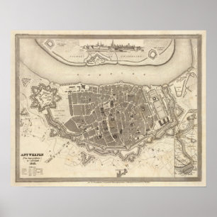 Antwerpen, Belgien Poster