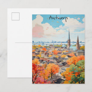 Antwerpen Belgien Reise Stadt Ästhetik Postkarte