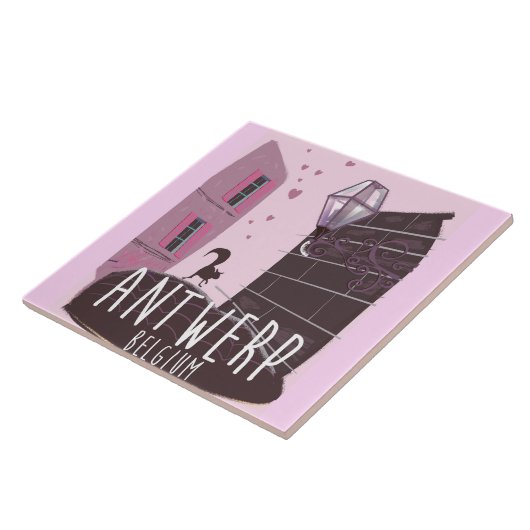 Antwerpen, Belgien Reiseplakat Fliese (Seite)