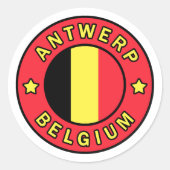 Antwerpen Belgien Runder Aufkleber (Vorderseite)