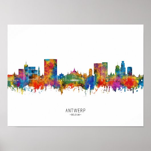 Antwerpen Belgien Skyline Poster (Vorne)