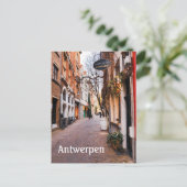 Antwerpen Belgien Street Foto Postkarte (Stehend Vorderseite)