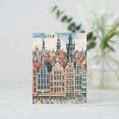 Antwerpen Belgien Travel Postkarte (Stehend Vorderseite)