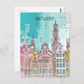 Antwerpen Belgien Travel Postkarte (Vorne/Hinten)