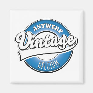Antwerpen Belgien Vintage-Logo Magnet