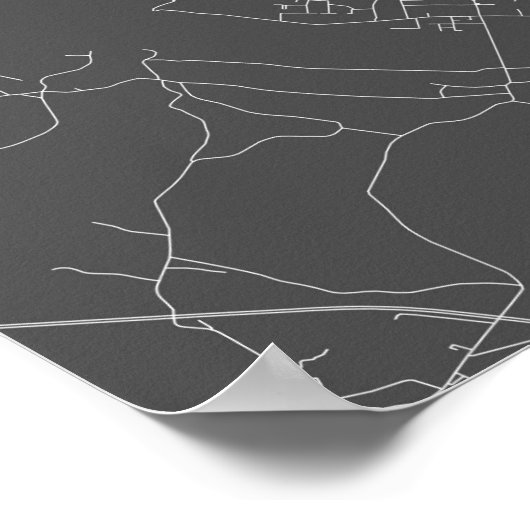 Antwerpen, Belgien (weiß auf schwarz) Poster (Ecke)