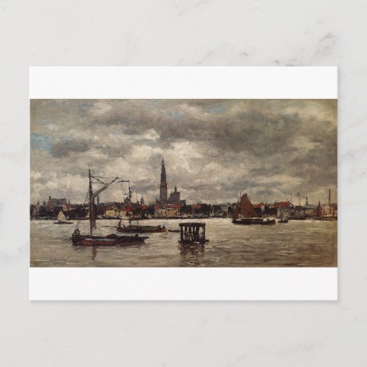 Antwerpen, die Schelde von Eugene Boudin Postkarte (Vorderseite)