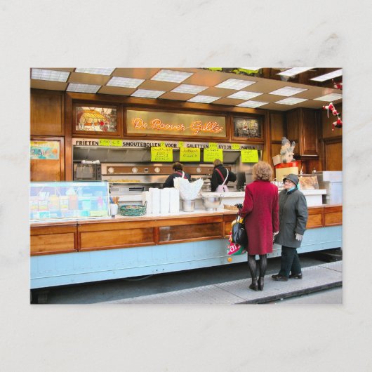 Antwerpen, Fast Food, belgischer Stil, Postkarte (Vorderseite)