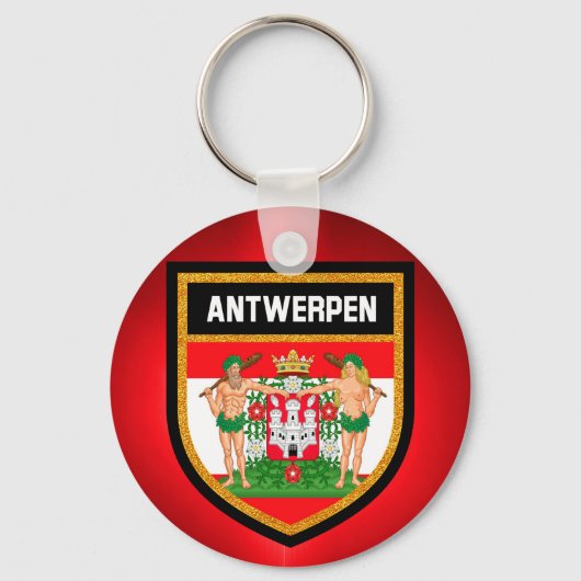 Antwerpen Flag Schlüsselanhänger (Vorderseite)