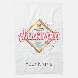 Antwerpen Flandern Belgien Retro Vintage Souvenir Geschirrtuch