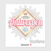 Antwerpen Flanders Belgien Retro Vintag Souvenir Aufkleber (Blatt)