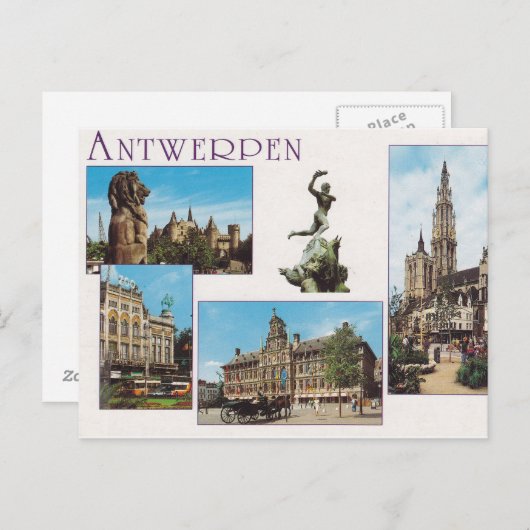 Antwerpen - Postkarte (Vorne/Hinten)
