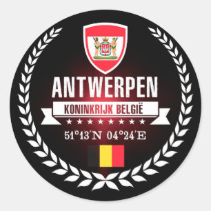 Antwerpen Runder Aufkleber