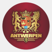 Antwerpen Runder Aufkleber (Vorderseite)
