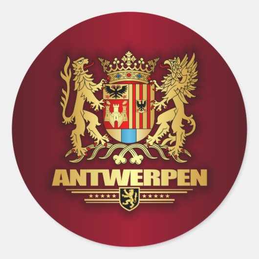 Antwerpen Runder Aufkleber (Vorderseite)